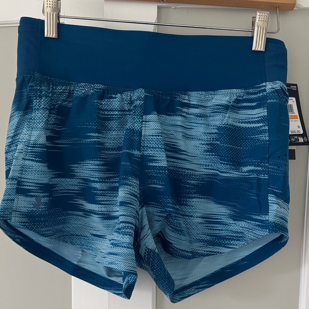 Under Armour Teal and Navy Women's Athletic Shorts. Size small. New with tags.
